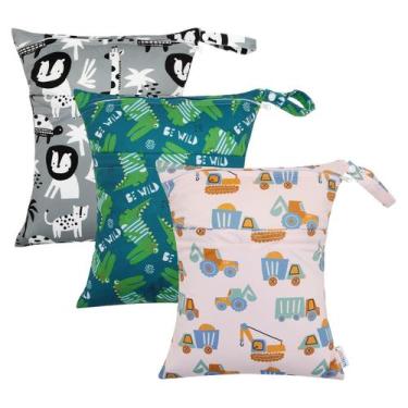 Imagem de ALVABABY, 3 bolsas impermeáveis e secas com 2 bolsos com zíper