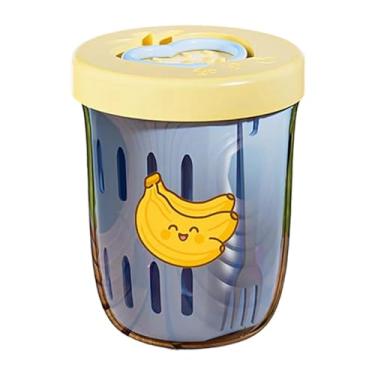 Imagem de MotiveTech Copo para salada de frutas com cesto escorredor, reutilizável, com alça, 600ml, portátil, para viagens, festas e escritório, Style B