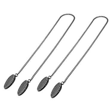 Imagem de Baoblaze 2 peças prendedores de toalha de babador, cordão para pescoço, mantém as roupas limpas, prendedores de guardanapo com correntes para crianças, Luz Negra