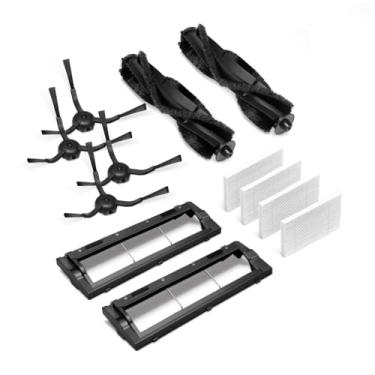 Imagem de Tapo Kit de substituição para aspirador de pó, inclui 2 escovas principais e tampa fáceis de substituir, 4 escovas laterais, 4 filtros HEPA laváveis, compatível com RV30 Max e Plus, RV20 Max e Plus