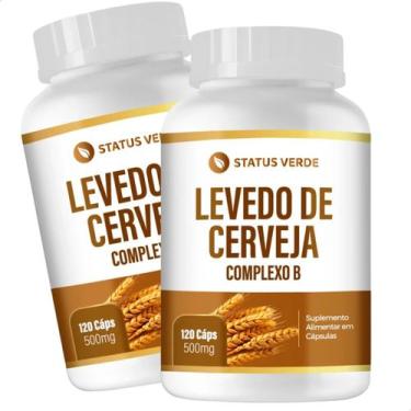 Imagem de 2 Potes Levedo de Cerveja Puro Kit 240 Cáps de 500mg - Suplemento Natu