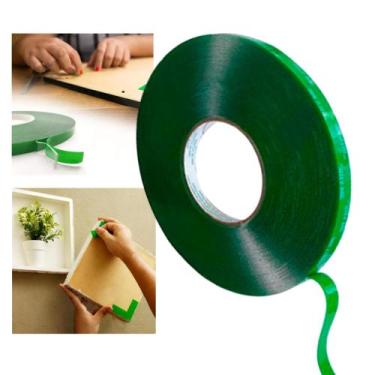 Imagem de Fita Dupla Face Acrílica 9mm x 20m Alta Aderência, Transparente e Resi