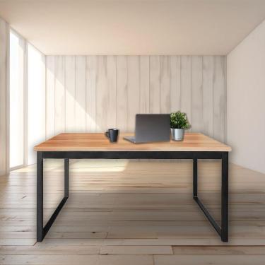 Imagem de Mesa Escrivaninha Reforçada Tampo Engrossado Industrial 1,20m Canela/preto