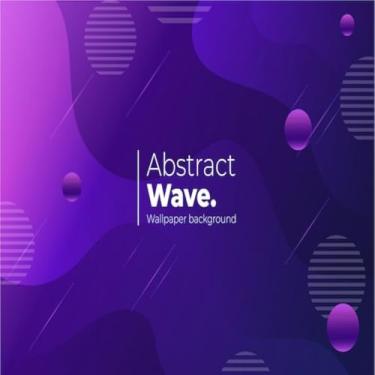 Imagem de Quadro Decorativo Estampa Abstract Wave Wallpaper Background Arte Moderna para Sala e Escritório 50x50cm