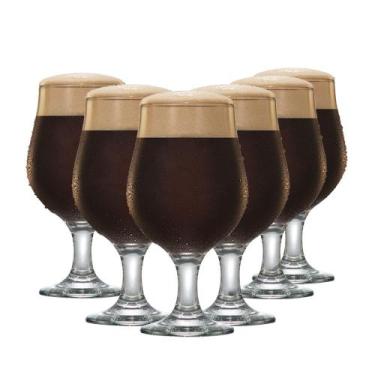 Imagem de Jogo de Taças de Vidro Belgica Para Cerveja 380ml 6 Pcs Ruvolo