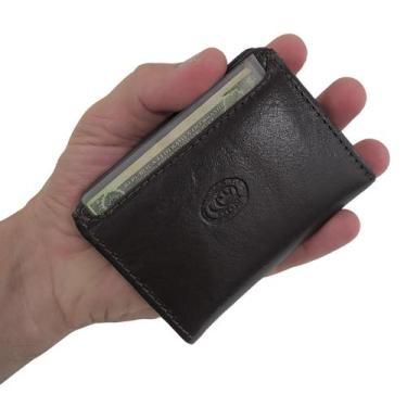 Imagem de Carteira Masculina Pequena Slim Porta Cartão Couro Legítimo - A2R, Mar