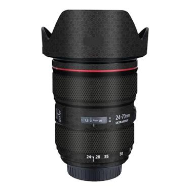 Imagem de EF 24-70 2.8L II Adesivo de lente de câmera antirriscos para Canon EF 24-70 mm F2.8 L II Capa protetora de revestimento (preto favo de mel)
