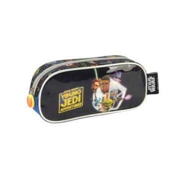 Imagem de Estojo Escolar Simples Infantil Star Wars Original - Luxcel, Azul