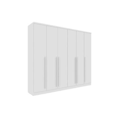 Imagem de Guarda Roupa 6 Portas 6 Portas E 8 Gavetas Sevilla Neve - Tcil Móveis