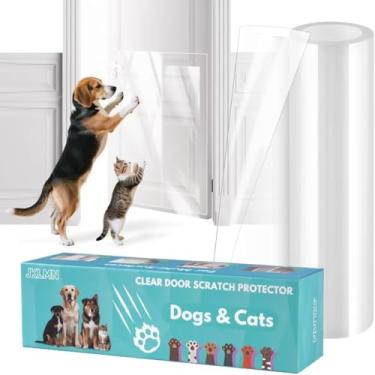 Imagem de Protetor de porta contra arranhões de cães – Protetor contra arranhões de porta de animais de estimação sem resíduos para cães e gatos, protetor de arranhões transparente para portas e móveis