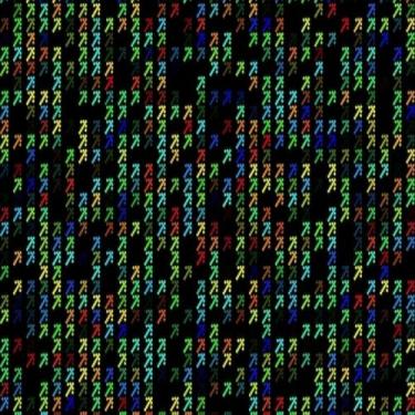 Imagem de Quadro Decorativo Arrows Multicoloridos Fundo Preto Arte Moderna Decoração Stylish 50x50cm