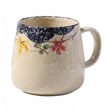 Imagem de Yalych Caneca de café caneca de café exclusivo estilo retrô japonês copos de cerâmica 380ml/365.7 g Forno mudança esmalte porcelana copo de café da manhã presente criativo para amigos xícara de café
