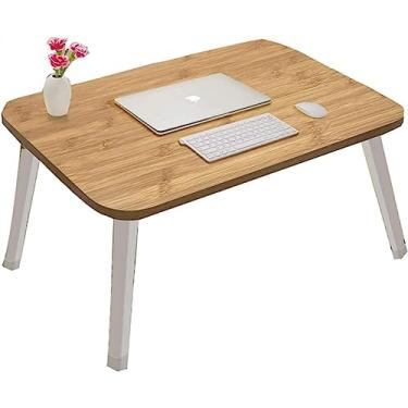Imagem de Bandeja dobrável de café da manhã, [mesa dobrável para laptop para cama e sofá] mesa de sofá, mesa de cama para laptop, escrita, estudo, comer | armazenamento, suporte de leitura (cor 2)