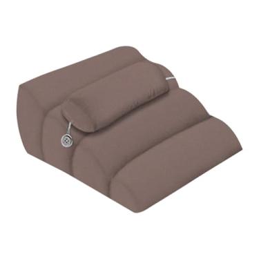 Imagem de YWJLQH Travesseiro de cunha, suporte para pernas, travesseiro triangular, travesseiro de bruços para adultos lendo, S, Marrom