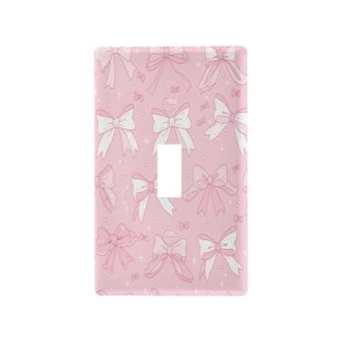 Imagem de Blueangle Capa para placa de parede para interruptor de luz - linda fita com laço de luz para interruptor de luz decorativa placa de parede, tamanho 1 - gangue 4,53 x 2,76 polegadas (735)
