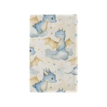 Imagem de SEHANY Capa de parede de tomada dupla de dinossauro engraçado, tamanho padrão e à prova de calor, placas decorativas para decoração de escritório doméstico (11,5 cm x 7 cm)