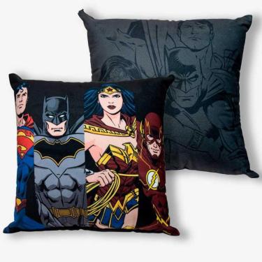 Imagem de Almofada Fibra Veludo 40X40cm Liga Da Justica