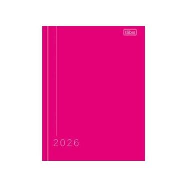 Imagem de Agenda 2026 Costurada Diária M4 123x166mm Pepper Tilibra Rosa