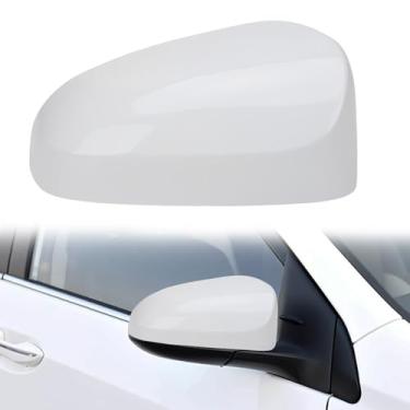 Imagem de Capa de reposição preta do lado do passageiro direito para Toyota Corolla 2014 2015 2016 2017 2018 2019 Toyota Corolla, substitui diretamente o estilo, não adesivo (branco 2014-2019, esquerdo)