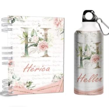 Imagem de Agenda 2026 + Garrafa - Personalizada com Nome - Alumínio - Alfabeto - Capa Dura Holográfica (Na compra colocar o nome na frente do remetente) (H)