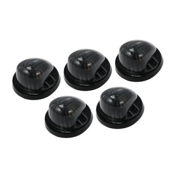 Imagem de A ABSOPRO 5 peças de luz de marcação de cabine superior de carro, lâmpadas de corrida de teto, capas pretas fumadas, lentes amarelas, luz LED para Chevrolet C30 C20 K30 K20 1977-1986 para GMC C1500