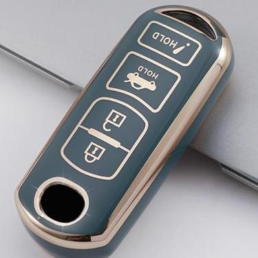 Imagem de Capa inteligente de TPU macio com 4 botões serve para Mazda 3/6/Hatchback 2019-2023 e acessórios de chave automotiva CX-5/CX-9/CX-30 2020-2023