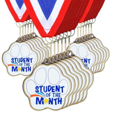 Imagem de Trnayi 20/40 medalhas de impressão de pata para prêmios, medalhas de ouro, participação em equipe vencedora em massa para crianças, adultos, troféu, prêmio, presente, torneios, competições