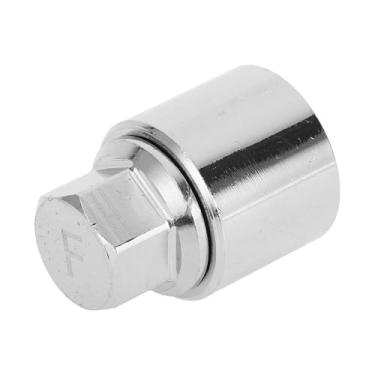 Imagem de VekAuto Trava de roda de veículo compatível com VW para Skoda, durável tipo F, liga de aço cromado, tom prateado, antifurto, parafuso antifurto, soquete de chave de remoção de porca