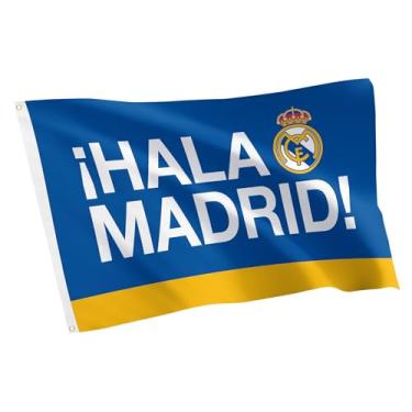 Imagem de Desert Cactus Bandeira do Real Madrid FC Los Blancos Madridistas Futebol 100% Poliéster Interior Exterior 0,9 x 1,5 m Bandeiras de Equipe (Bandeira H)