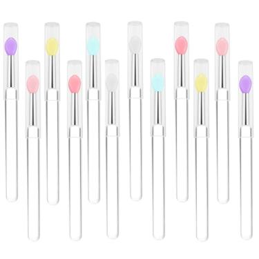 Imagem de Yoizyfree 12 pincéis labiais de silicone – pincéis de lábios reutilizáveis, aplicadores de maquiagem, kits de ferramentas de beleza para batons, brilho labial, protetor labial