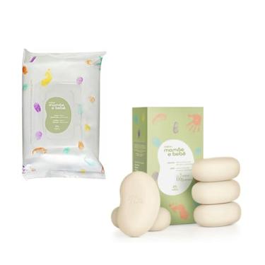 Imagem de Kit Mamãe e Bebê Lenços Umedecidos e Sabonetes