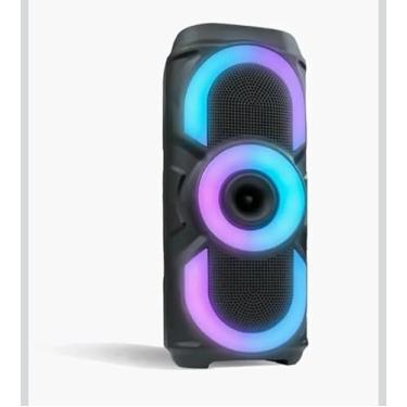 Imagem de Caixa de Som Bluetooth Portátil, 50W, LED RGB, 38,5cm Altura, Bateria 1500mAh, 4 Horas Autonomia, Preto