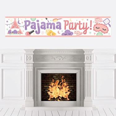 Imagem de Big Dot of Happiness Faixa de festa do pijama para festa do pijama - decoração de festa de aniversário para meninas