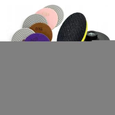 Imagem de oshhni Kit com 8 discos de polimento diamantados para uso úmido e seco em granito, mármore e outras pedras, Diâmetro Do Furo: 16