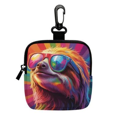 Imagem de Porta-chaves mini porta-moedas, bolsa multifuncional para chaves, moedas, fone de ouvido, batom, 4, LCS multicolorido 28823, Tendência