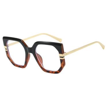 Imagem de Óculos de Sol Femininos e Masculinos com Armação Grande em Metal Gradiente e Proteção UV400 para Esportes ao Ar Livre, Corrida e Ciclismo, Estampa Floral Preta e Transparente