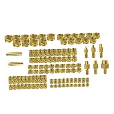 Imagem de Baoblaze Kit com 138 pontas de ferro de solda com insertos térmicos, adaptador para ferramenta de prensa, impressão 3D, porcas serrilhadas métricas e pontas