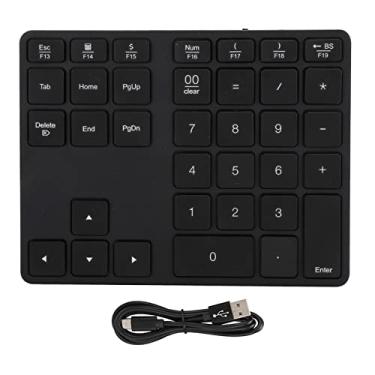Imagem de Teclado Numérico, 35 Teclas Teclado Numérico Sem Fio USB Recarregável Ultra Slim Teclado BT308 Teclado Numérico Ergonômico Portátil Com BT5.0(Preto)
