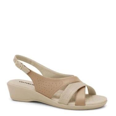 Imagem de Sandália Anabela Feminina Leve Conforto Comfortflex 24-72405 - Preto - 36-Feminino