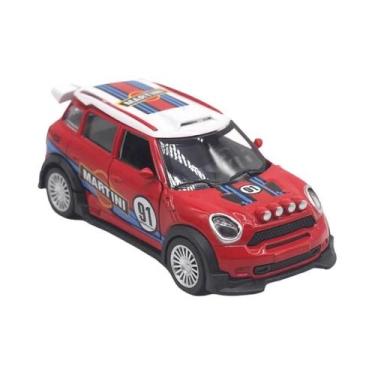 Imagem de Mini Carro De Rally Mini Cooper Em Escala 1:32, Modelo De Liga Com Fun