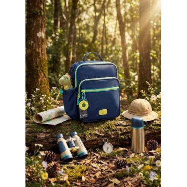 Imagem de Lancheira Térmica com Bolso Frontal Azul Marinho Menino - PUKET