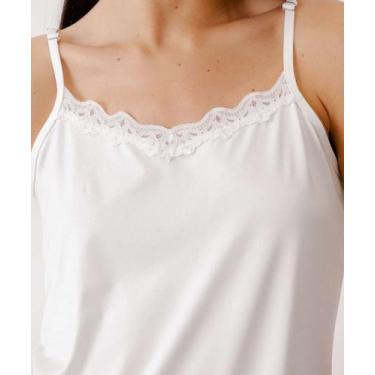 Imagem de Camisola Liganete Recorte Renda Marisa Off White-39050, Off white, GG