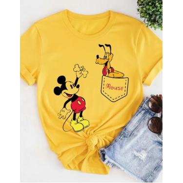 Imagem de Camiseta Blusa Tshirts Desenho Mickey Pluto Algodão Unissex - MB Sport
