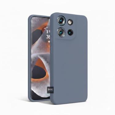 Imagem de Capa Capinha Case Compatível Motorola Moto Edge 50 Neo Silicone Aveludada Anti Impacto Reforçada Emborrachado Com Proteção De Câmera Premium (CINZA LAVANDA)