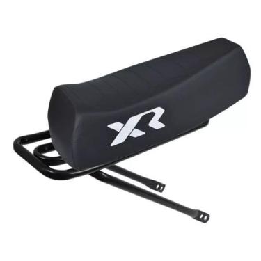 Imagem de Banco Mobilete Xr Com Presilhas + Bagageiro Tubão Rabetão Articulado P