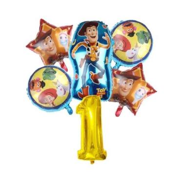 Imagem de Balões De Folha Buzz Lightyear E Woody Do Toy Story Para Festa De Aniv