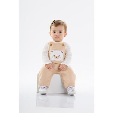 Imagem de Jardineira Moletom e Blusa Menina Pulla Bulla Ref. 50127-Feminino