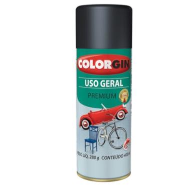 Imagem de Tinta Spray Uso Geral Premium Preto Semibrilho 400 Ml 54021 Colorgin Tinta Spray Uso Geral 400ml
