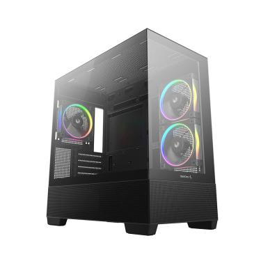 Imagem de Gabinete Gamer Deepcool CG380 Preto MicroATX Com 3 Fans Preto