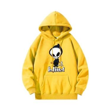 Imagem de Moletom Com Estampa De Caveira, Manga Longa, Casual, Esportivo, Para A